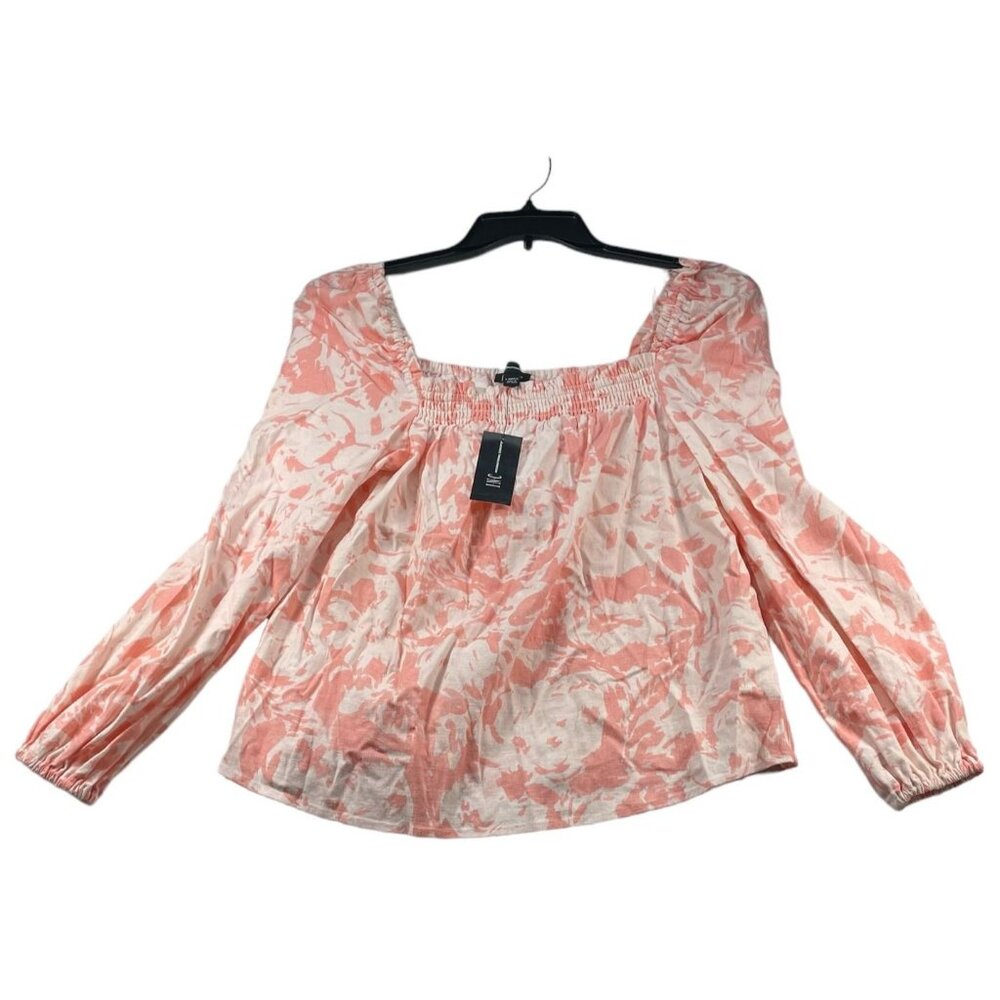 International Concepts Blouse Womens size XS Pink Square Neck Tunic New